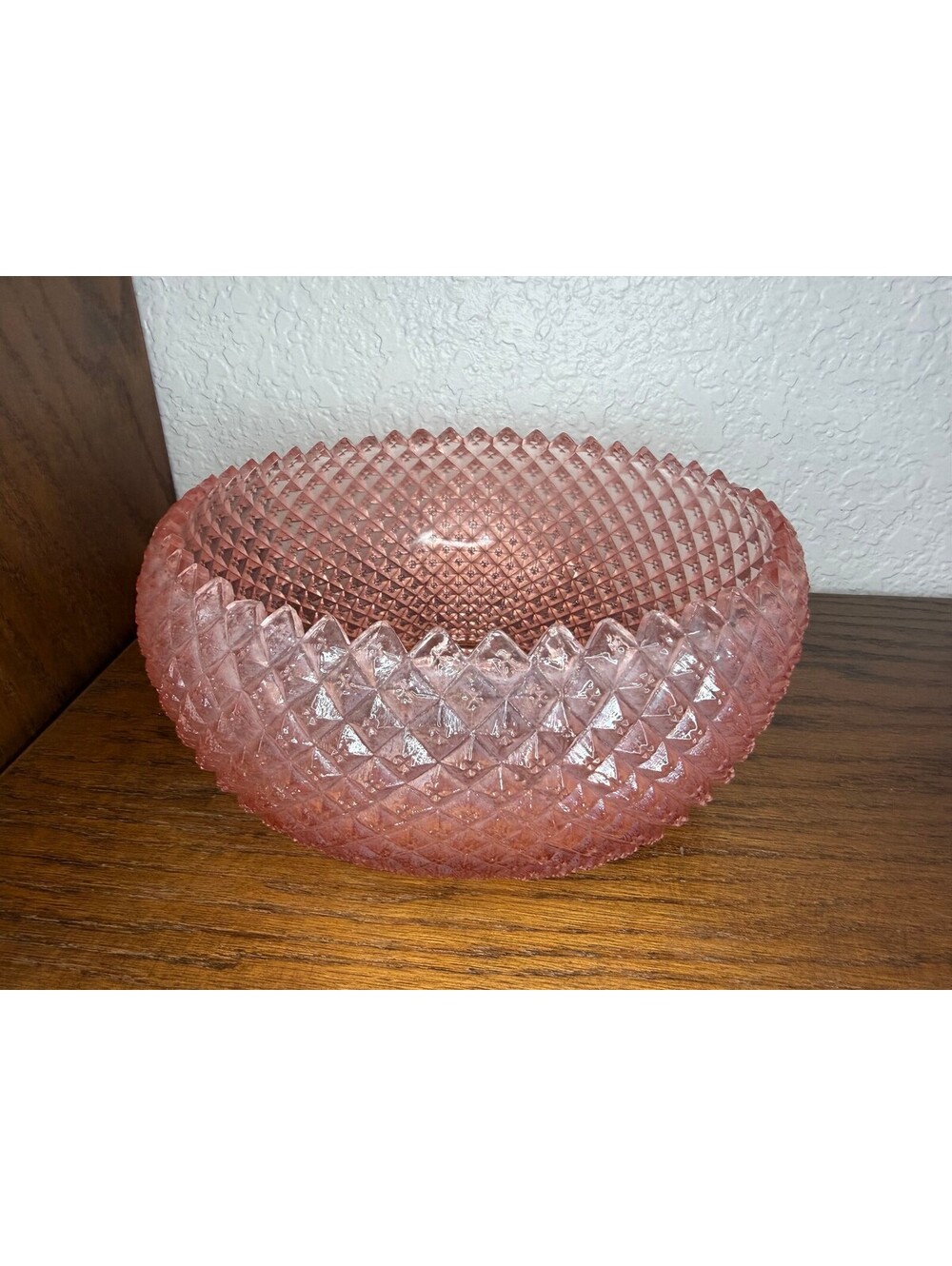 Anchor Hocking Miss America Pink Depression Glass Large 8.5" Deep Fruit Bowl